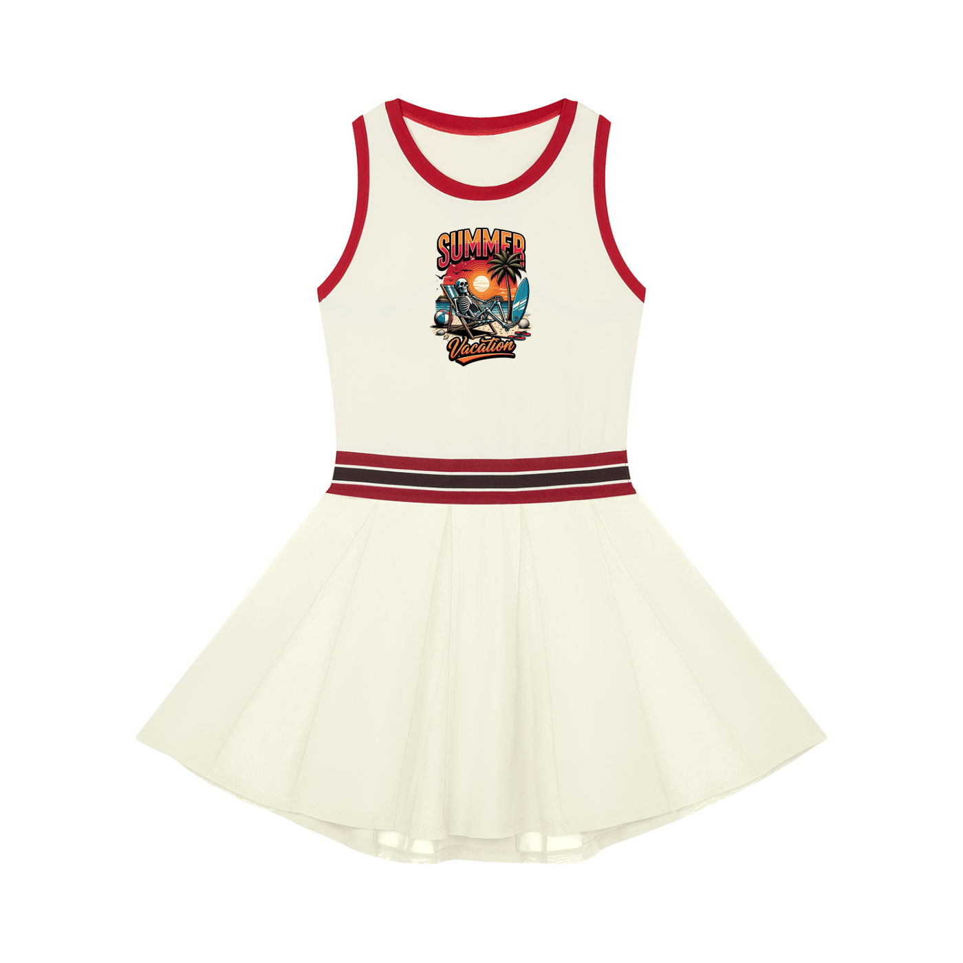 Women's Color Block A-Line Sleeveless Dress